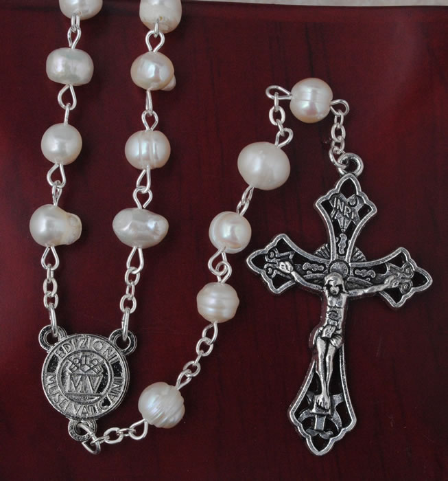 ,pearl beads rosary